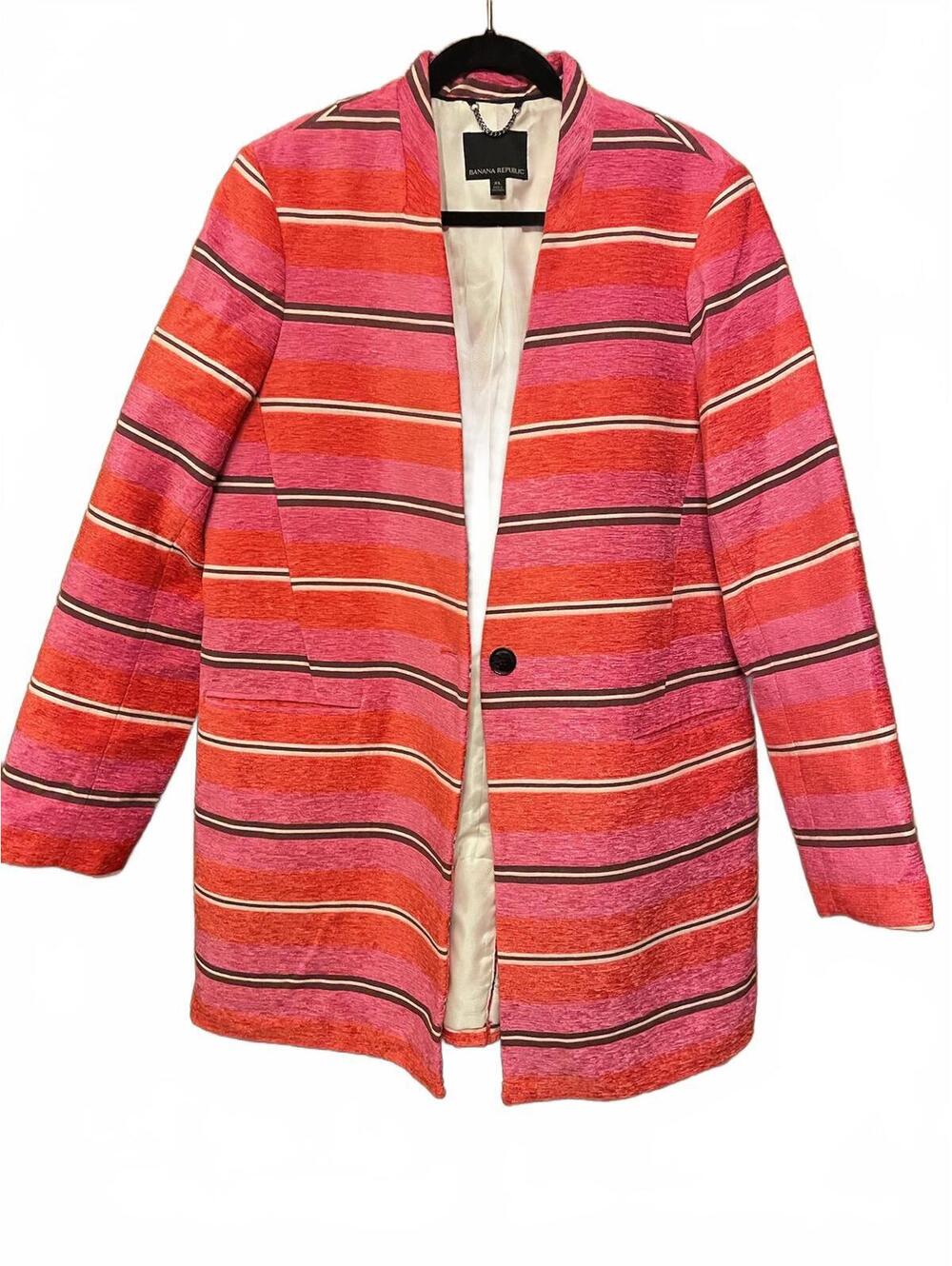 Banana Republic Women's Striped Blazer Jacket XL